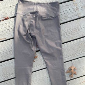 Zyia Gray Metallic Light n Tight Leggings